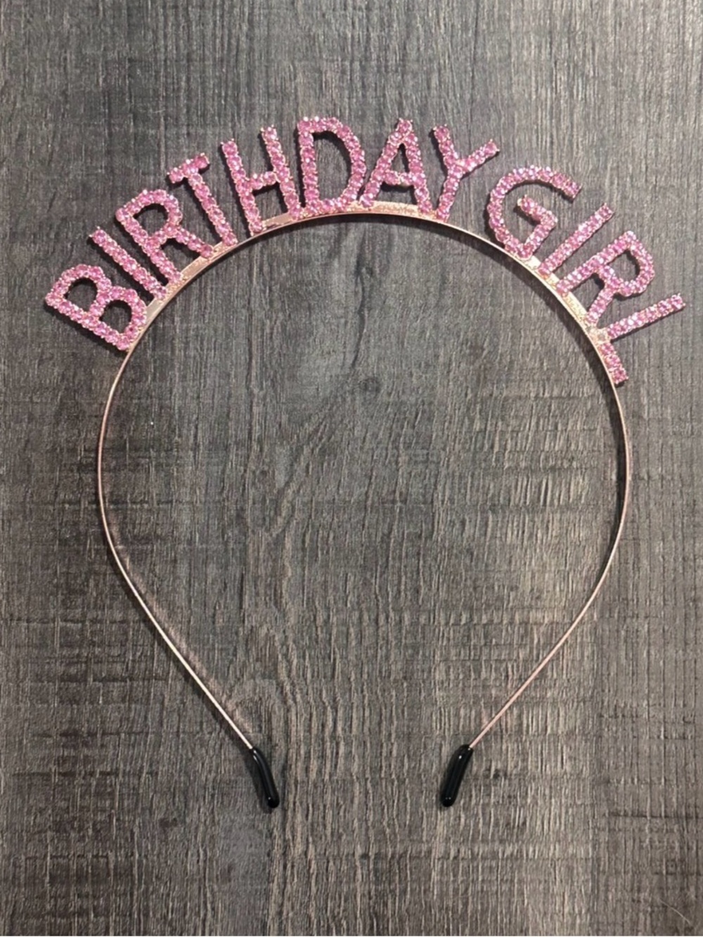 💞 New Birthday Girl Pink Rhinestone and Gold Party Headband